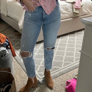 American eagle jeans with cutout knees